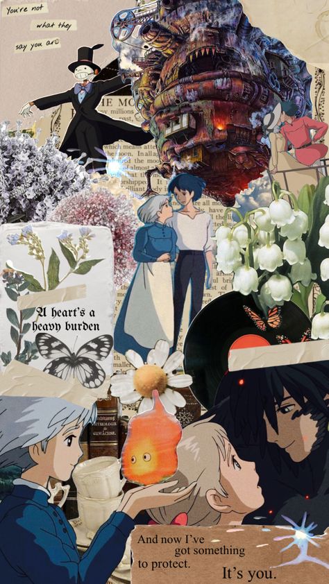 A Heart Is A Heavy Burden Wallpaper, A Hearts A Heavy Burden Wallpaper, Howls Moving Castle Lockscreen, Howls Moving Castle Wallpaper Aesthetic, Howls Moving Castle Fanart, Studio Ghibli Wallpaper Iphone, A Heart's A Heavy Burden, Studio Ghibli Poster, 하울의 움직이는 성