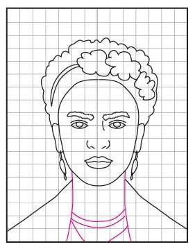 How to Draw Frida Kahlo · Art Projects for Kids Frida Kahlo Art Projects, Frida Kahlo Drawing, Draw Canvas, Paintings For Kids, Kids Canvas Painting, Frida Kahlo Paintings, Frida Kahlo Portraits, Kahlo Paintings, Frida Art