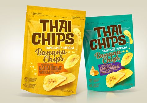 Thay Chips on Behance Chips Packaging, Glass Shelves Decor, Chip Packaging, Packaging Snack, Fruit Chip, Luxury Packaging Design, Honey Packaging, Fruit Packaging, Ice Cream Brands