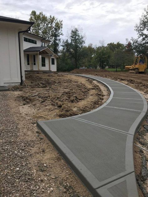 How To Build Concrete Decorative Finishing Idea - Engineering Discoveries Concrete Ramp Walkway, Drive Way Ideas Concrete, Front Sidewalk Ideas, Drive Ways, Sidewalk Ideas, Concrete Stamping, Front Walkway Landscaping, Concrete Finishing, Sidewalk Landscaping