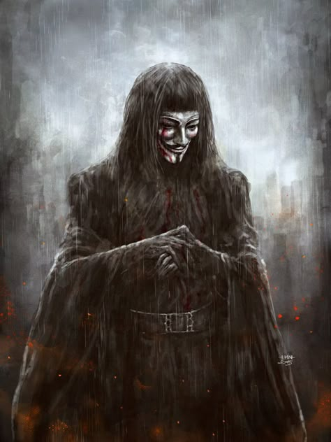 God is in the rain by NanFe God Is In The Rain, V Pour Vendetta, Ideas Are Bulletproof, 5th Of November, V For Vendetta, Guy Fawkes, Action Film, The 5th Of November, Cthulhu