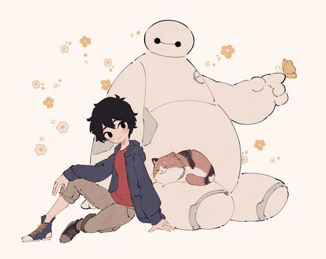 Big Hero Six Honey Lemon, Big Hero 6 Fanart, Honey Lemon Big Hero 6, Marshmallow Robot, Disney Shows, Baymax, Hero 6, Big Hero 6, Reasons To Live