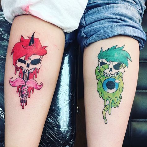 Jacksepticeye Tattoo, Jacksepticeye Drawings, Markiplier And Jacksepticeye, Antisepticeye Fanart, Skull Couple Tattoo, Jacksepticeye Fan Art, Emo Tattoos, Clock Tattoo Design, C Tattoo