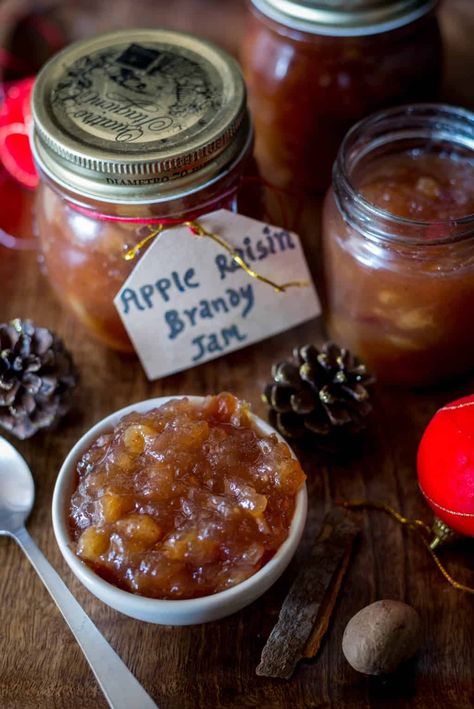 Apple pie jam with raisin and brandy Recipe | The Flavours of Kitchen Brandy Recipe, Apple Pie Jam, Preserved Food, Raisin Pie, Moist Apple Cake, Wine Jelly, Jelly Cupboard, Pineapple Sauce, Homemade Cajun Seasoning