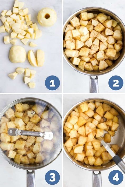 These stewed apples are delicately sweet, easy to make and can be enjoyed in a variety of ways. Serve warm or cold alongside both sweet and savoury dishes. Great for babies and toddlers. Apples For 6 Month Old, Stewed Apples, Sweet Easy, Slow Cooker Stew, Toddler Recipes, Quick Desserts, Pancakes And Waffles, Healthy Meals For Kids, Granny Smith