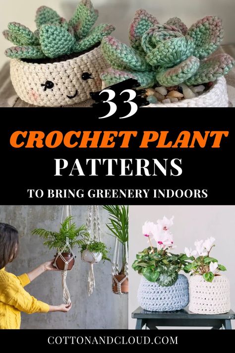 Crochet Plant Patterns Crochet Plant Patterns, Crochet Plants, Patterns For Crochet, Crochet Garden, Magic Crochet, Whimsical Patterns, Bamboo Yarn, Crochet Plant, Crochet Creations