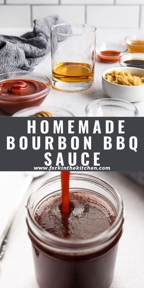 Moonshine Bbq Sauce Recipe, Bourbon Barbecue Sauce Recipe, Bourbon Bbq Sauce Recipe, Bourbon Barbecue Sauce, Homemade Bourbon, Bourbon Bbq Sauce, Bbq Sauce Homemade Easy, Bourbon Recipes, Bourbon Sauce