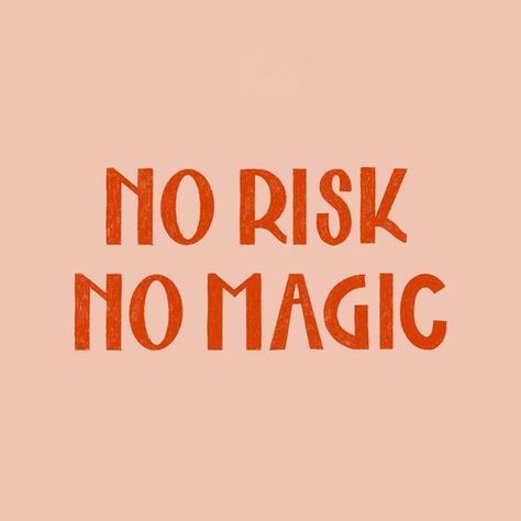 No Risk, No Magic | Life Quotes | Inspirational Quotes | WORDS Caption For Yourself, Motiverende Quotes, Life Quotes Love, Happy Words, Instagram Quotes, Instagram Captions, Quote Aesthetic, Pretty Words, Cute Quotes