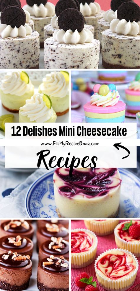 No Bake Tarts Mini, 12 Easy And No-bake Cheesecake Bites, Individual Baked Cheesecakes, No Bake Mini Cheesecake Bites, Mini Cheese Cakes Recipes Easy No Bake, Cheesecake Bites Recipes No Bake, Individual Tarts Desserts, Mini Cheesecake Flavors Ideas, Mini Cheesecake Desserts