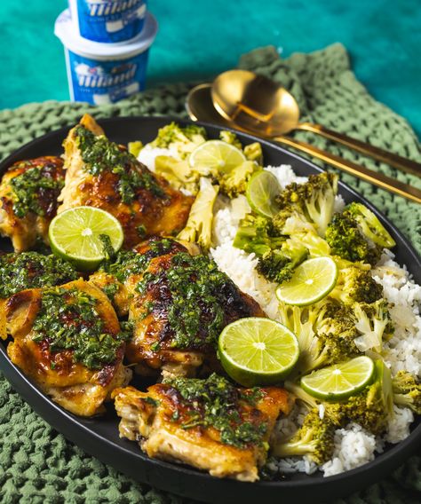 Elevate your dinner game with this oven-baked chimichurri chicken thigh recipe! 🤤 This Latin-inspired dish brings the southwest flavors to your table – a perfect fusion of spice, comfort, and a touch of cultural charm. 🌿  Full recipe: https://bit.ly/3wtnGWo Chimichurri Chicken Thighs, Cilantro Chimichurri, Chimichurri Chicken, Chicken Thigh Recipe, Chicken Thighs Recipes, Dinner Games, Chicken Thigh Recipes Oven, Chicken Thigh Recipes Baked, Chimichurri Sauce