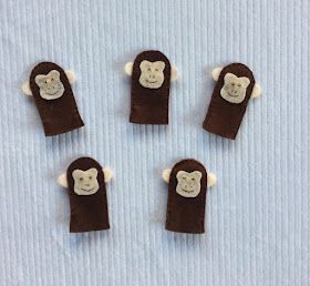 Monkey Finger Puppet Printable, Monkey Finger Puppet, Homemade Puppets, Monkeys Jumping On The Bed, 5 Little Monkeys, Monkey Puppet, Jumping On The Bed, Monkey Jump, Finger Puppet Patterns