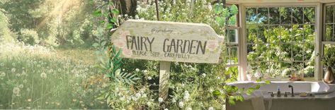 aesthetic cottagecore fairy garden plants green twitter header layout Fairy Banner Aesthetic, Plant Banner Twitter, Spring Notion Header, Cottagecore Cover Photo, Spring Aesthetic Header, Garden Twitter Header, Cottagecore Aesthetic Header, Garden Header Aesthetic, Light Green Aesthetic Header