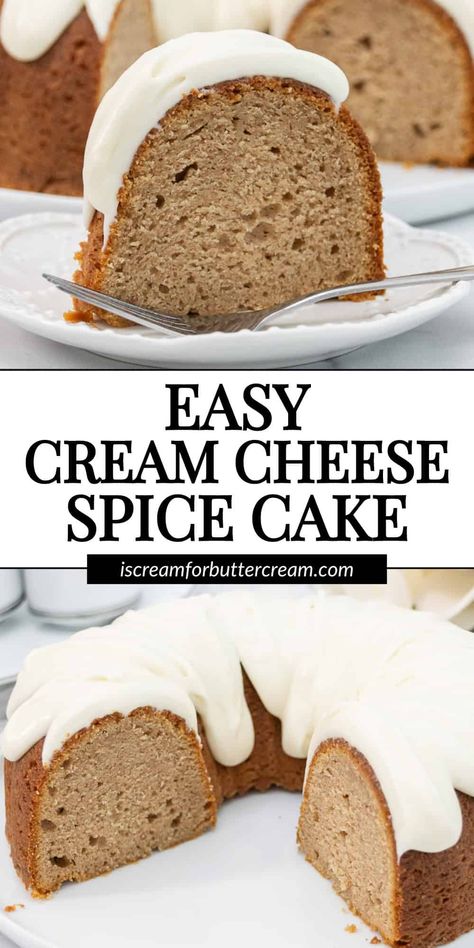 Spice Bundt Cake Using Box Cake, Recipes Using Spice Cake Mix Boxes, Nothing Bundt Cake Icing Recipe, Box Spice Cake Mix Ideas, Boxed Spice Cake Recipes Ideas, Bundt Cake Recipes From Mix Boxes, Spice Cake Mix Recipes, Cake Receipe, Fall Dessert Recipes Easy