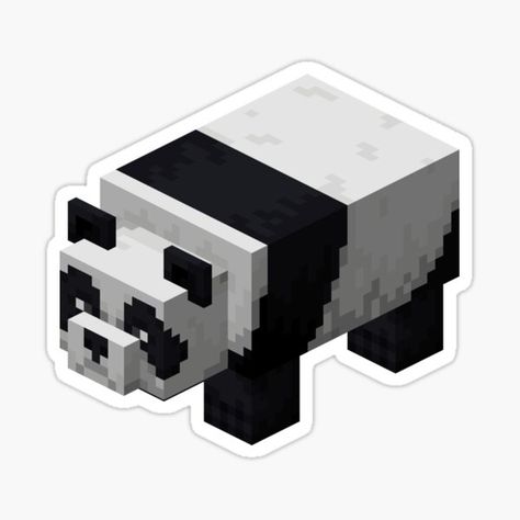 Minecraft Panda, Painting Minecraft, Minecraft Stickers, Minecraft Pig, Minecraft Gifts, Minecraft Blocks, Homemade Stickers, Bear Sticker, Minecraft Wallpaper