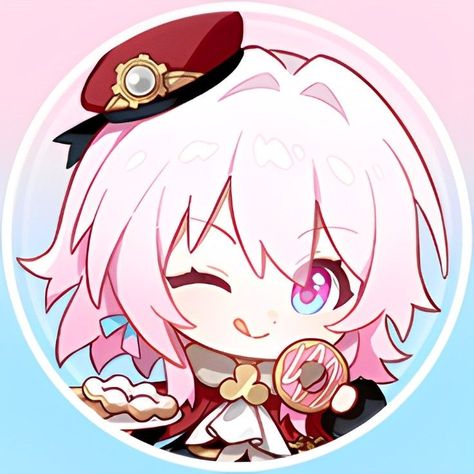 Honkai Stickers, Hsr Chibi, Honkai Chibi, Deku Pfp, Tiny Trinkets, Rail Station, Button Ideas, Honkai Starrail, March 7th