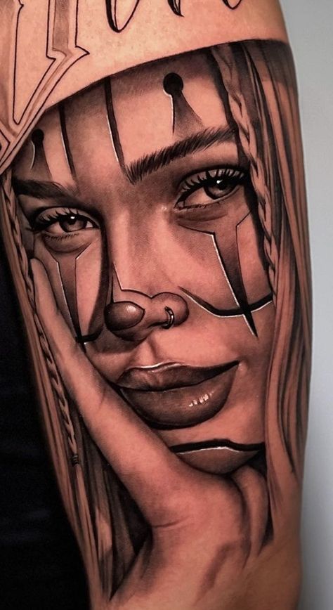 Chicano Forearm Tattoo, Chicano Girl Tattoo, Chicana Tattoo Design, Cholo Tattoo, Bandana Tattoo, Chicano Art Movement, Chicanas Tattoo, Vegas Tattoo, Hyper Realistic Tattoo