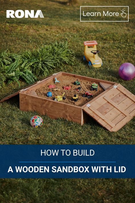 Diy Wooden Sandbox With Lid, Wooden Sandbox Diy, Sandbox Diy With Lid, Sand Box With Lid, Diy Sandbox With Lid, Diy Sandpit, Toddler Sandbox, Sandbox With Lid, Sandbox Ideas