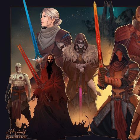 Knights Of The Old Republic Art, The Old Republic Concept Art, Medieval Star Wars, Jake Bartok, Star Wars Kotor, Darth Nihilus, Sith Warrior, Knights Of The Old Republic, Darth Revan