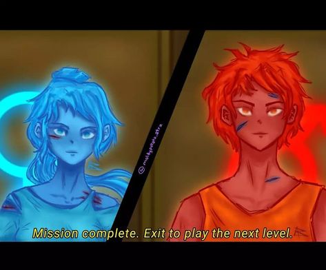 Fireboy And Watergirl, Water Girl, Girl In Water, Childhood Games, Dark Art Illustrations, Free Anime, Disney Funny, Couple Art, Anime Poses Reference