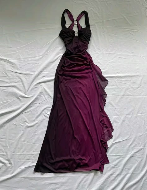 Wine Purple Dress Prom, Purple Red Prom Dress, Red And Purple Prom Dresses, Purple Prom Dress Fitted, V Neck Dress Aesthetic, Lace Purple Dress, Chiffon Prom Dress Long, Purple Sheer Dress, Wine Purple Prom Dress