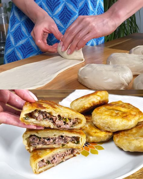 German Meat Filled Dumplings, Dumplings Recipe Beef, Stuffed Dumplings, German Meat, Dumpling Recipes, Beef Dumplings, Puff Pastry Cream Puffs, Dumpling Dough, Dumpling Filling