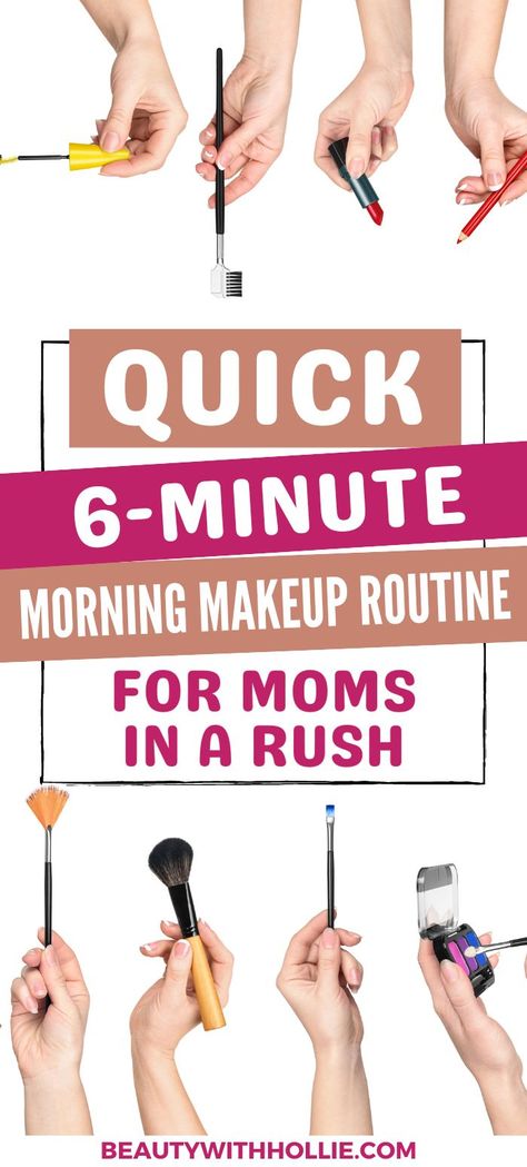 My Easy & Fast 6-Minute Morning Makeup Routine Easy Makeup Routine, Morning Makeup Routine, Best Full Coverage Foundation, Oily Eyelids, Tarte Shape Tape Concealer, Morning Makeup, Foundation For Oily Skin, Beginners Makeup, Shape Tape Concealer