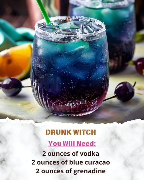 Karla's Recipes | Drunk Witch | Facebook Alcoholic Witches Brew, Drunk Witch Drink, Witches Brew Recipe, Witch Brew Recipe, Cold Coffee Drinks Recipes, Fancy Water, Halloween Drinks Alcohol, Liquor Recipes, Boozy Drinks