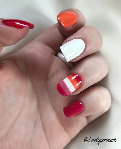 Pride Nail Art, Nail Ideas Gel, Pride Nail, Flag Nails, Ten Nails, Hippie Nails, Grunge Nails, Blush Nails, Essie Nail