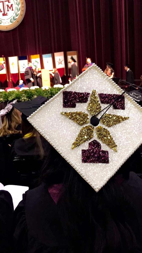 Texas A&M graduation cap Texas State Graduation Cap, Texas A&m Graduation Cap, Texas State University Graduation Cap, Ring Dunk, Graduation Goals, Aggie Ring, Texas Aggies, Texas State University, University Graduation