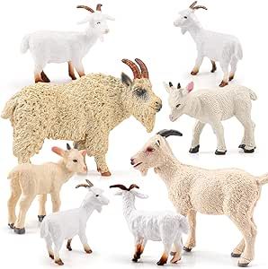 LC JoyCre Goat Figurine 8PCS Goat Toy Set Sheep Toys Farm Animal Figurines Goat Decor Sheep Figurine Kids Preschool Toy Goat Gifts Goat Toys, Goat Gifts, Merino Sheep, Kids Corner, Family Set, Preschool Toys, Kids Hands, Animal Figures, Animal Figurines