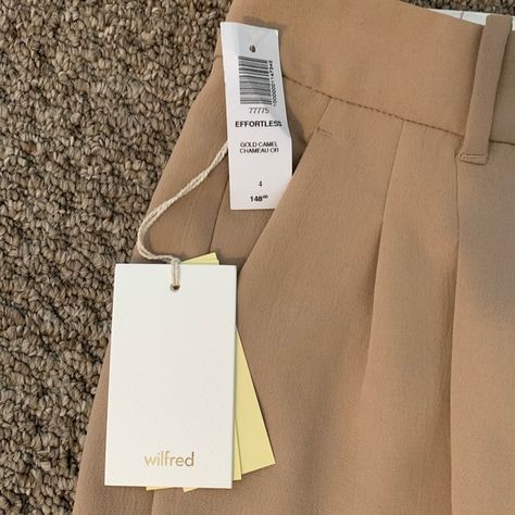 Wilfred Effortless Pants NWT- gold camel size 4 Effortless Pants, Camel Pants, Aritzia Pants, Camel, Size 4, Brand New, Tags, Plus Fashion, Pants