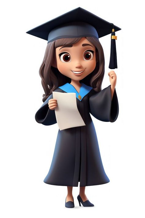 Graduation student holding cartoon. AI generated Image by rawpixel. | premium image by rawpixel.com / Baifern Graduation Cartoon, Student Cartoon, Love Couple Wallpaper, Couple Wallpaper, 3d Rendering, 3d Illustration, Girl Cartoon, Motion, Art Painting