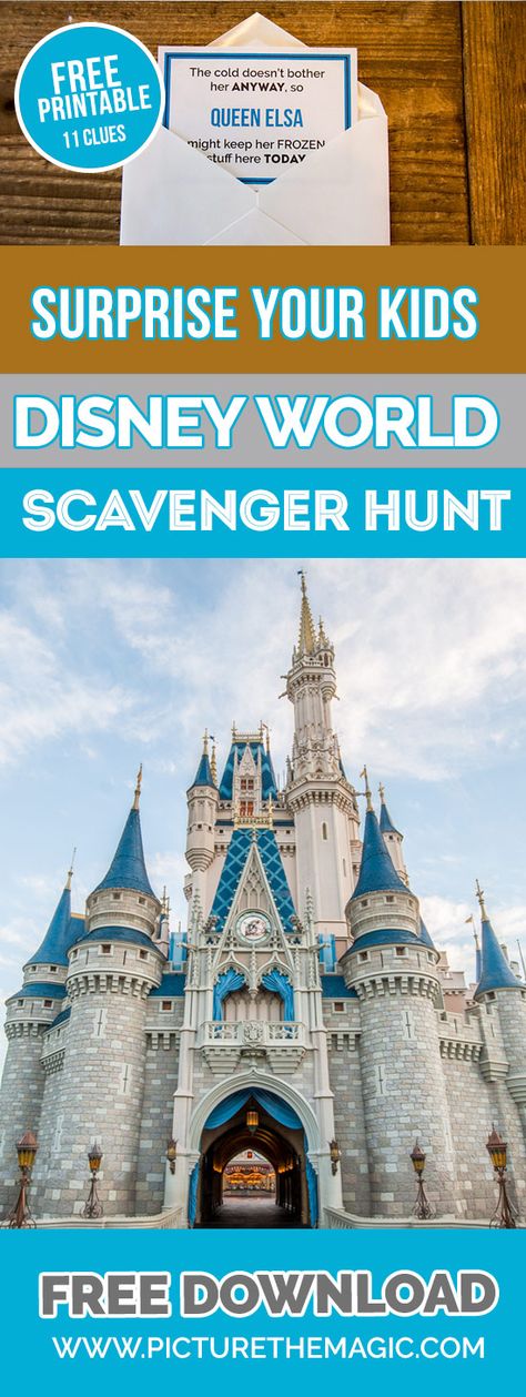 Surprise Your Kids with a Disney Vacation Scientific fact: All kids love scavenger hunts.  What a great way to surprise your children with a treasure hunt, where they follow Disney-themed clues and discover that a magical vacation awaits them!  The clues and printables included in my Disney vacation scavenger hunt work perfect for the following Disney vacations:  Disney Cruise Walt Disney World Disneyland Disney World Surprise Scavenger Hunt, Disney Trip Scavenger Hunt Clues Free Printable, Disney Treasure Hunt Clues, Disney Scavenger Hunt Clues Surprise Free, Disney Scavenger Hunt Clues Surprise, Vacation Scavenger Hunt, Disney Vacation Surprise, Disney Trip Reveal, Disney Trip Surprise