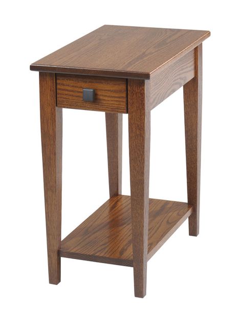 Small End Table, Minimalist Furniture Design, Maple Brown, Chairside Table, Small End Tables, Shaker Furniture, Amish Furniture, Chair Side Table, Creative Furniture