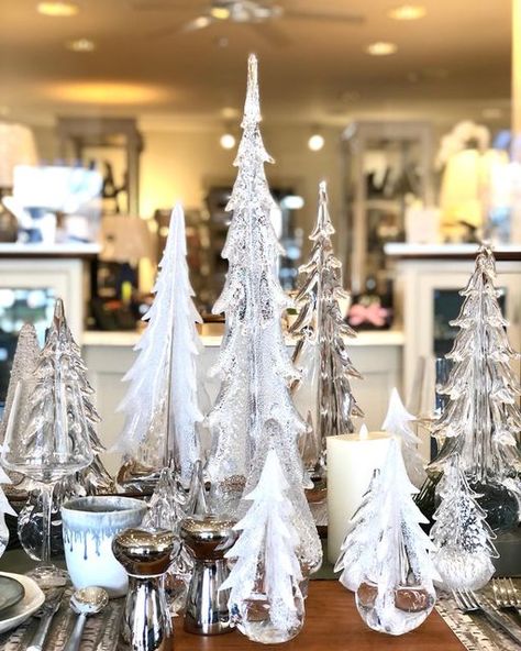 The Little House Shop on Instagram: "The Evergreen Trees by Simon Pearce. Always a crowd pleaser for gift giving during the holidays. We still have a large array to choose from! • Pop by the shop, shop online or call 610.688.3222 for further assistance. We are always here to help you! • #evergreens #handblownglass #homedecor #giftsforher #giftsforhim #hostessgifts #styleinspo #boutiquestyle #boutiqueshopping #mainlinepa #mainlineshopping #waynepa #devon #malvernpa #brynmawr #haverford #merion Simon Pierce Christmas Trees, Crystal Forest, Simon Pearce, House Shop, Evergreen Trees, Crowd Pleaser, Curated Gifts, Luxury Gifts, Little House