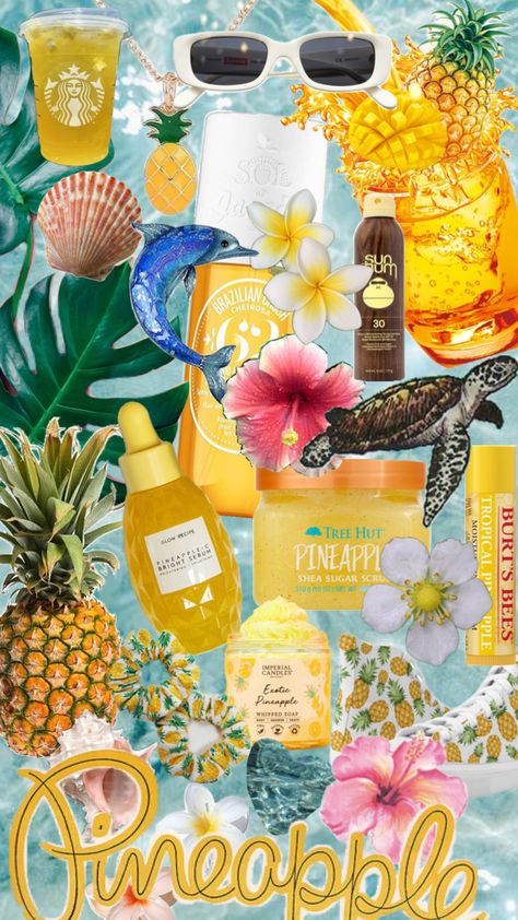 Tropical Yellow Aesthetic, Tropical Mood Board, Pineapple Aesthetic, Wallpaper Jam, Preppy Yellow, Pineapple Whip, Cracked Wallpaper, Pineapple Wallpaper, Branding Mood Board