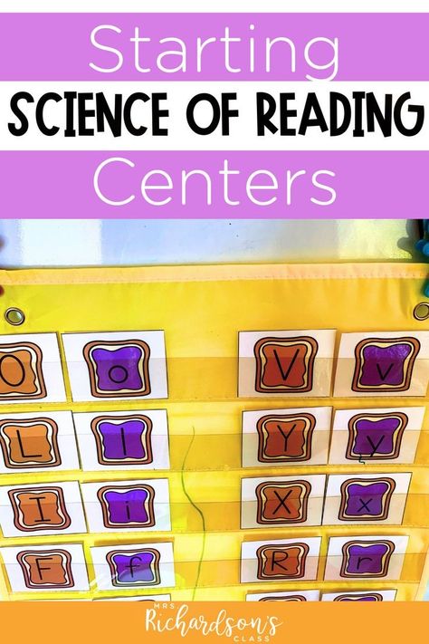 Science Of Reading Centers, Second Grade Centers, Centers In Kindergarten, Kindergarten Reading Centers, Centers First Grade, Second Grade Classroom, Kindergarten Word Families, Centers For Kindergarten, Structured Literacy