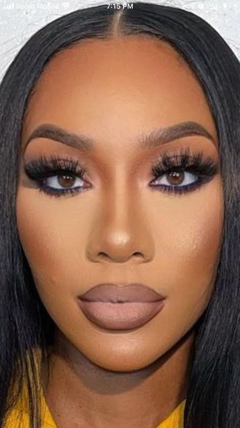 Glamour Makeup Black Women, Sweetie Makeup, Natural Glam Makeup Black Women, Brown Glam Makeup, Under Eye Shadow, Brown Girls Makeup, Natural Glam Makeup, Makeup Black Women, Makeup For Black Skin