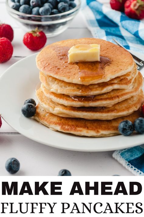 There is nothing better than a pancake breakfast. Using this easy make ahead pancake recipe, you can have the most amazing pancakes anytime! It's perfect for meal prep breakfasts all week long! Homeschool Meals, Yummy Pancake Recipe, Dairy Recipes, Almond Flour Pancakes, Whole Wheat Pancakes, Wheat Pancakes, Sourdough Pancakes, Slow Cooker Breakfast, Happy Housewife