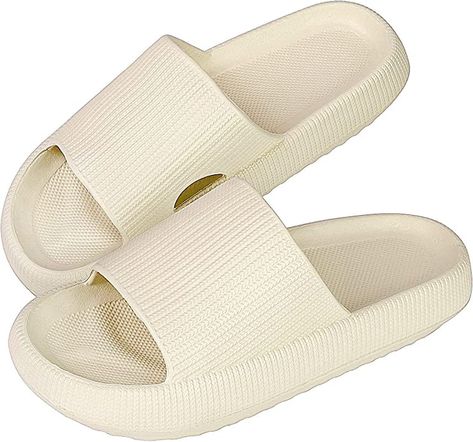 Amazon.com | MoneRffi Cloud Slides for Women-Pillow Slides Cloud Slippers Womens, House Slippers for Women Indoor, 1.7 Inch Thick Sole/ Non-Slip Shower Shoe/Soft Comfort Cozy Comfy Bathroom Spa Slippers/Poolside Outdoor Sandals | Shoes Shower Slippers, Fur Shoes, Slide Slippers, Soft Slippers, Home Slippers, Summer Slippers, Slides Women, Beach Slippers, Elegant Shoes