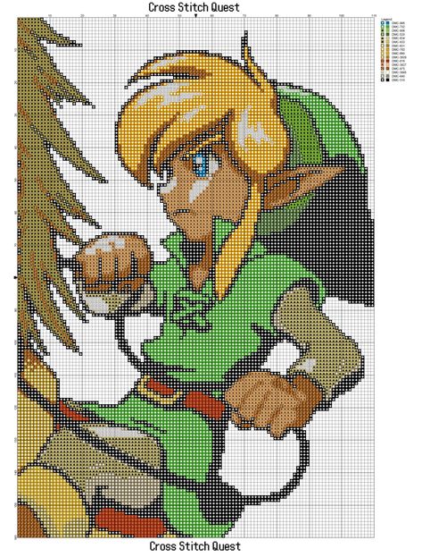 Free Epona and Link Cross Stitch Pattern The Legend of Zelda – Cross Stitch Quest Legend Of Zelda Cross Stitch, Link Cross Stitch, Zelda Cross Stitch, Oracle Of Seasons, Geeky Cross Stitch, Pixel Art Characters, Hama Beads Patterns, C2c Crochet, Kawaii Crochet