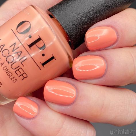 “Coral-ing Your Spirit Animal” from the @opi Spring 2020 Mexico City Collection. By name and nature, this is a coral polish 😂, very… Peach Colored Nails, Peach Nail Polish, Coral Nail, Coral Nail Polish, Opi Nail Polish Colors, Best Summer Nail Color, Nail Polish Colors Summer, Opi Nail Colors, Orange Nail Polish