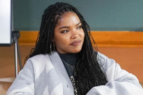 Ryan Destiny on “grown-ish” with Goddess Box Braids Ryan Destiny Hairstyles, Ryan Destiny, Box Braids Hairstyles For Black Women, Twist Braid Hairstyles, Girls Hairstyles Braids, Wedding Hairstyles Updo, Boho Braids, Braided Hairstyles For Black Women, Looks Black