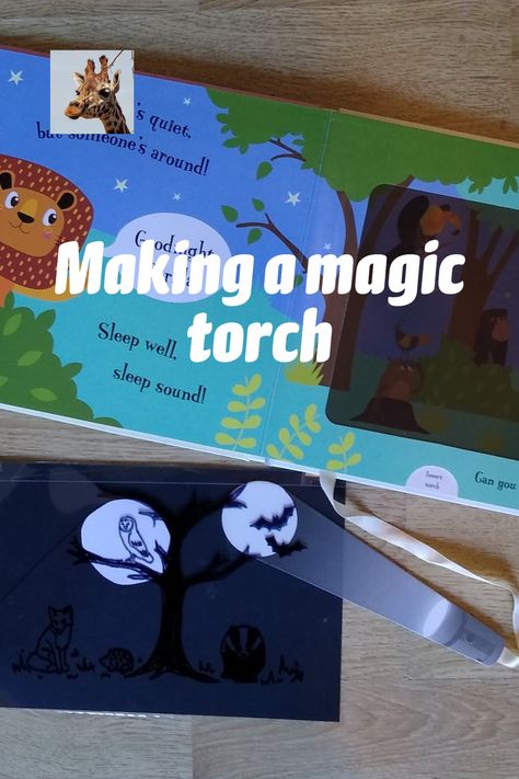 My son loves the 'magic torch' book 'Goodnight Lion' by Joshua George.  He wanted to know how it worked, so rather than taking the book apart, I made him a British nocturnal animals version using acetate, permanent pen and black and white cardboard.  A fun activity regardless of whether you have the book. #magictorch #STEMforkids #reflectinglight #STEAMactivities #preschoolactivities #kindergartenactivities #eyfs #earlyyearsideas Nocturnal Animals Activities, Moon Activities, Safari Kids, Animal Art Projects, Eyfs Activities, Toddler School, Nocturnal Animals, Animal Activities, Preschool Science