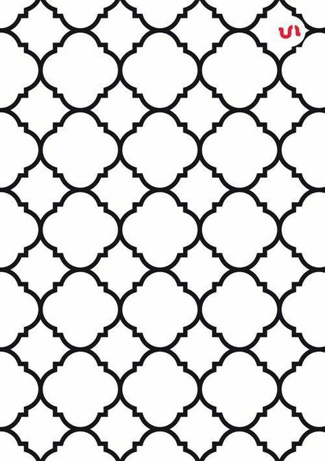 Islamic Design Pattern, Motif Arabesque, Wall Stencil Patterns, Thai Pattern, Islamic Patterns, Arabesque Pattern, Moroccan Pattern, Childrens Drawings, Islamic Art Pattern