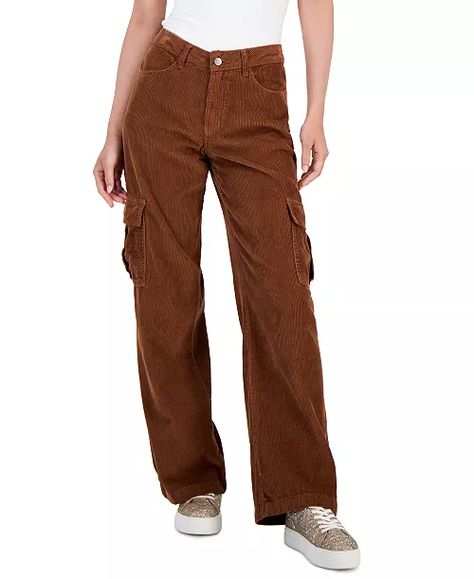 Tinseltown - Juniors' Cotton Corduroy Low-Rise Cargo Jeans Corduroy Fabric, Casual Date, Olive Color, Cargo Jeans, Brown Color, Cotton Material, Low Rise, Jeans Size, With Friends