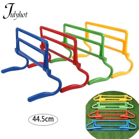 Foldable Football Agility Training Hurdles are designed to enhance speed, coordination, and agility for football players of all levels. With adjustable height options and a durable construction, these hurdles offer a versatile and challenging training platform. The ultra-stable base ensures secure training, while the foldable design allows for easy storage and transportation. Incorporate these hurdles into your training regimen to improve knee lift, jumping ability, speed, ag Football Training Equipment, Dream Home Gym, Soccer Accessories, Train Platform, Football Workouts, Agility Training, Speed Training, Football Training, Soccer Training