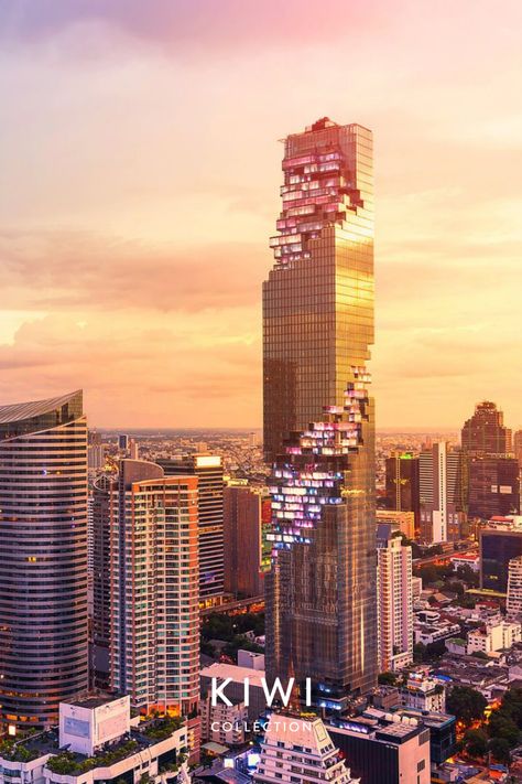 Be among the first to stay at The Standard, Bangkok Mahanakhon when it opens this summer. Housed in one of the world’s most instantly recognizable skyscrapers, The Standard’s Asian flagship perfectly matches the innovation and character of Thailand’s enchanting capital. #standardbangkok #hotel #bangkok #skyscraper #travel #thailand #kiwicollection #carewhereyoustay Big Penthouse, Luxury Trains, Hotel Thailand, Thailand Shopping, Thailand Destinations, Thailand Tourist, Standard Hotel, Thailand Backpacking, Hotel Exterior