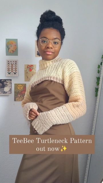 Sewn by Sian🧵 🧶 on Instagram: "🧶✨ Exciting News🌟 My debut crochet pattern is officially live on Etsy, Ko-Fi, and Ravelry! 🎉🌈 A winter must - this cropped shrug sweater is a perfect layer and keeps you warm while you can still show off your outfit💃🏾 Perfect for all skill levels, and *customisable* —let's create some magic together! 🪡💖 Grab your copy in my bio. Don't forget to tag me and #TeeBeeTurtleneck —can't wait to see your creations! 🌟🌈 A massive shoutout to my testers - I'll be sharing their amazing creations with you all too💕 #CrochetPatternRelease #CraftyMagic #crochetproject #crochetersofinstagram #crochetpattern #crochet" Crop Crochet Sweater Pattern, Cropped Shrug, Sweater Crochet Pattern, Shrug Sweater, New Me, Exciting News, Sweater Pattern, Crochet Sweater, Ravelry