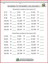 Rounding to the nearest 10 and 100 sheet 1 Nearest 10 And 100, Rounding To The Nearest 10, Worksheets 3rd Grade, Rounding Worksheets, Mental Maths Worksheets, Rounding Numbers, Numbers Worksheets, Upper Elementary Math, Math Number Sense